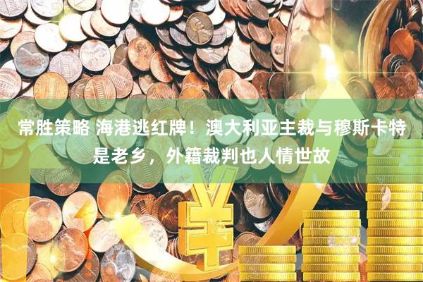 常胜策略 海港逃红牌！澳大利亚主裁与穆斯卡特是老乡，外籍裁判也人情世故