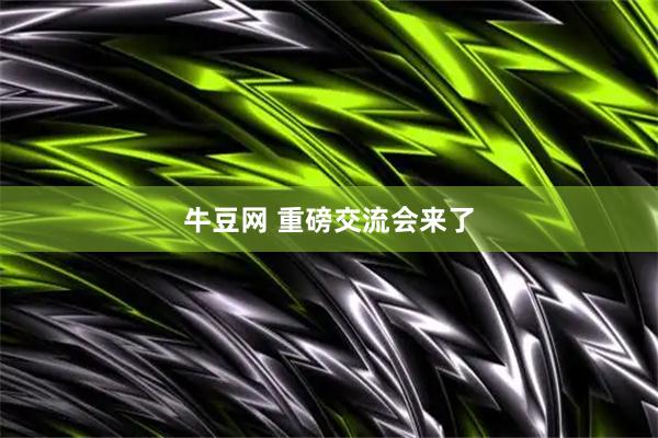 牛豆网 重磅交流会来了